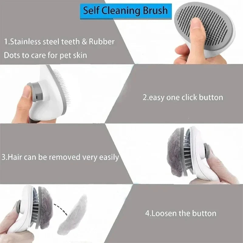 ProGroom™ Self-Cleaning Pet Brush (Pawsenti)